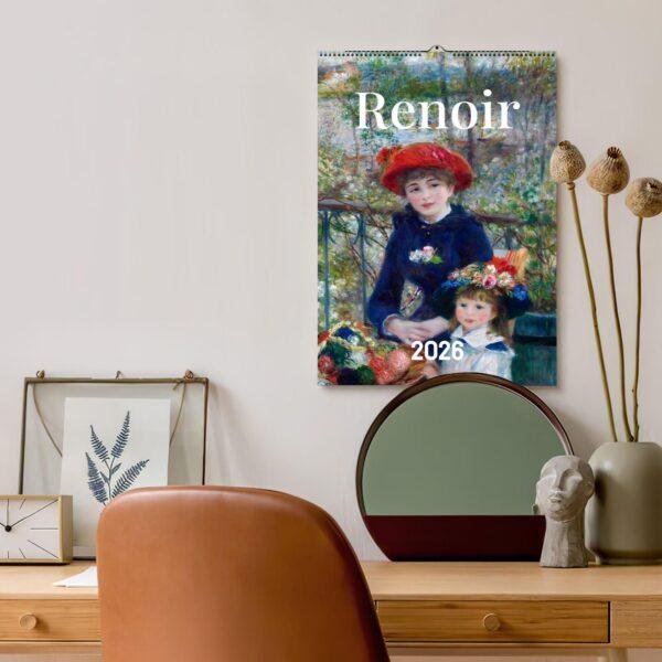 Pierre-Auguste Renoir Wall Calendar – French Artist, Impressionist Art, Semi-Glossy Paper