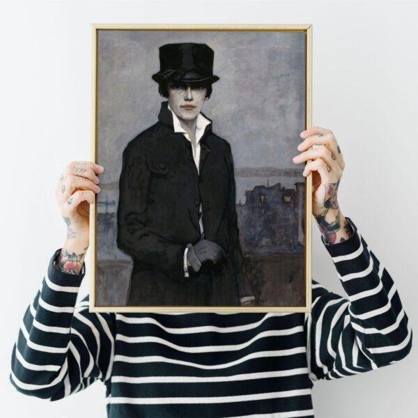 Romaine Brooks – Self-Portrait, Female Painter, Lesbian Gift, Art Print