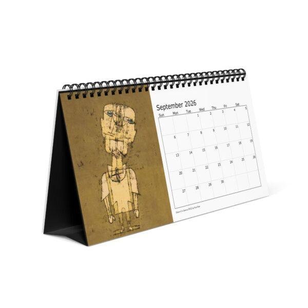 Paul Klee Art Desk Calendar – Cubism Artwork, Expressionism, Fine Paper Stock, Top Spiral Bound