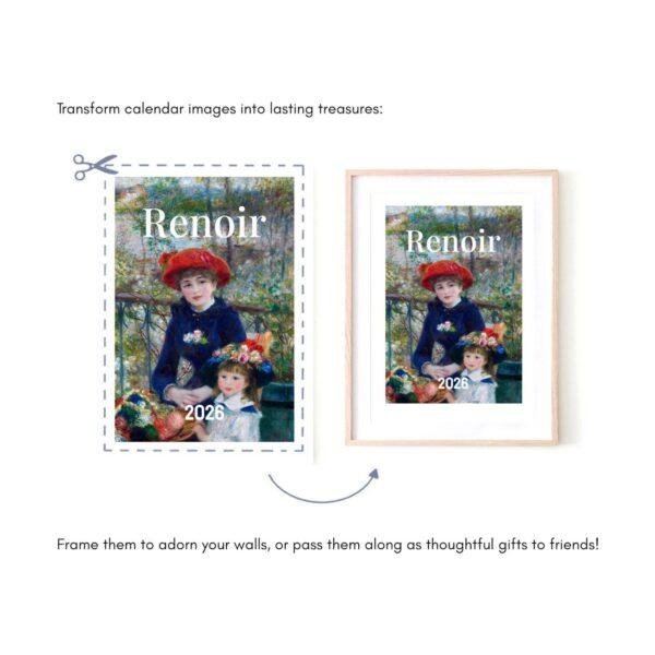 Pierre-Auguste Renoir Wall Calendar – French Artist, Impressionist Art, Semi-Glossy Paper