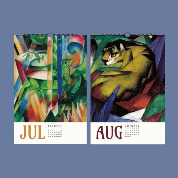 Franz Marc Wall Calendar - German artist, Expressionist style, Blue Rider Art, Semi-Glossy Paper