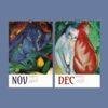 Franz Marc Wall Calendar - German artist, Expressionist style, Blue Rider Art, Semi-Glossy Paper