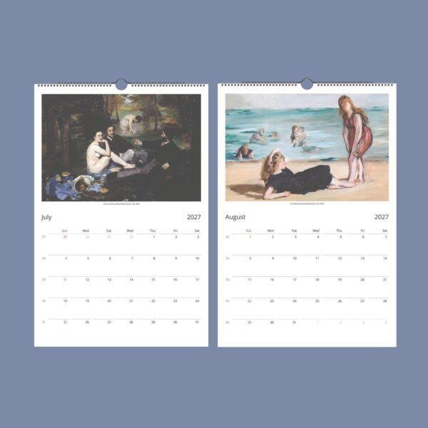 Edouard Manet Wall Calendar - French Artist, Impressionist Art, Semi-Glossy Paper