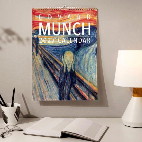 Edvard Munch Wall Calendar – Norwegian Art, The Scream Painting, Semi-Glossy Paper