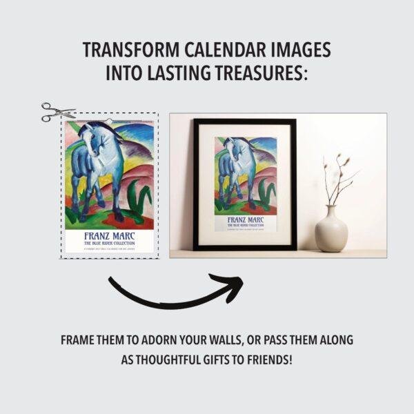 Franz Marc Wall Calendar - German artist, Expressionist style, Blue Rider Art, Semi-Glossy Paper