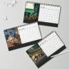 Georg Scholz Desk Calendar - New Objectivity Art, Fine Paper Stock, Top Spiral Bound