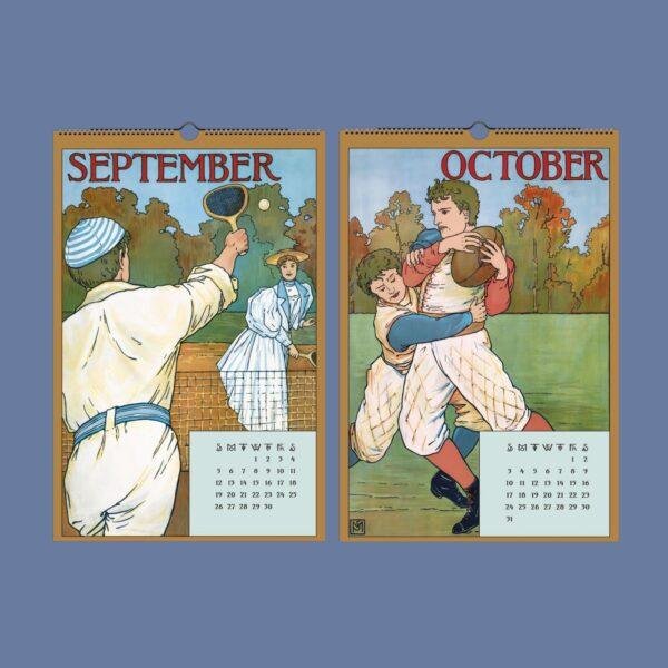Louis Prang Wall Calendar – American Printer, Vintage Christmas, Semi-Glossy Paper
