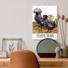 Chicken Wall Calendar – Vintage Rooster Art, Farmhouse Decor, Semi-Glossy Paper