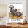 Chicken Wall Calendar – Vintage Rooster Art, Farmhouse Decor, Semi-Glossy Paper