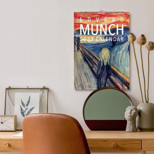 Edvard Munch Wall Calendar – Norwegian Art, The Scream Painting, Semi-Glossy Paper