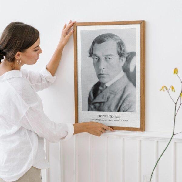 Buster Keaton Vintage Cinema Decor – Classic Hollywood, Film Poster Gift, Art Print
