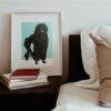 Poodle Woodcut Print by Moriz Jung - Austrian Art, Dog Lover Gift, Matte Paper Poster