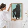 Poodle Woodcut Print by Moriz Jung - Austrian Art, Dog Lover Gift, Matte Paper Poster