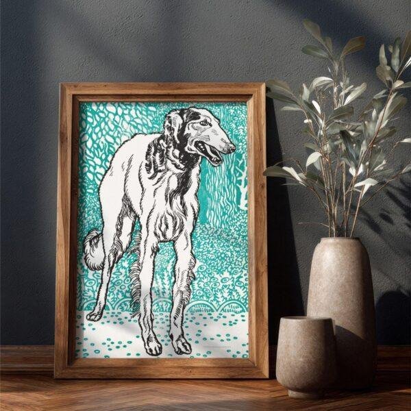 Greyhound Woodcut Print by Moriz Jung - Austrian Art, Dog Lover Gift, Matte Paper Poster