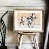 Pitbull Terrier Woodcut Print by Moriz Jung - Austrian Art, Dog Lover Gift, Matte Paper Poster