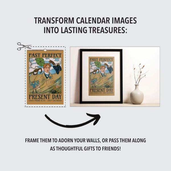 Louis Prang Wall Calendar – American Printer, Vintage Christmas, Semi-Glossy Paper