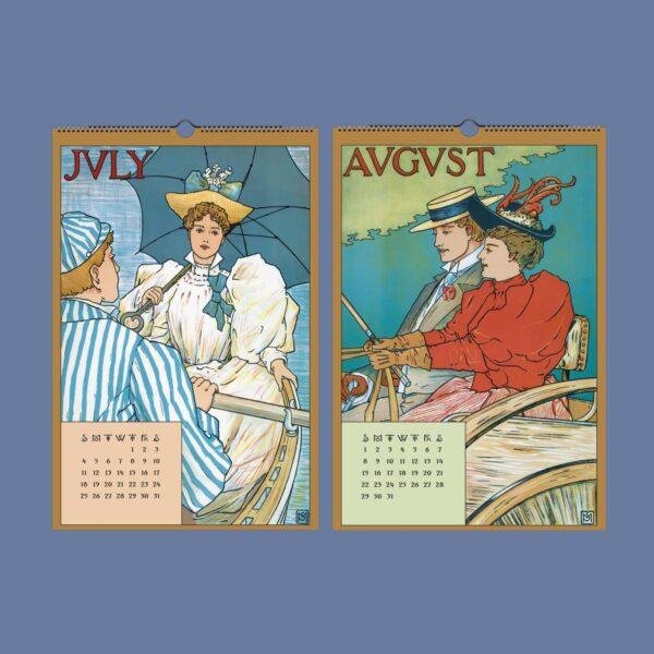 Louis Prang Wall Calendar – American Printer, Vintage Christmas, Semi-Glossy Paper
