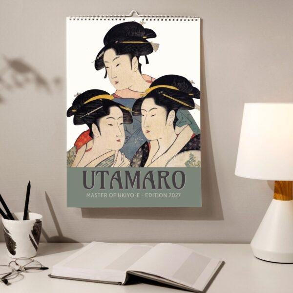 Kitagawa Utamaro Wall Calendar - Japanese Artist, Ukiyo e Art, Semi-Glossy Paper