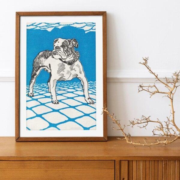 English Bulldog Print by Moriz Jung - Austrian Art, Dog Lover Gift, Matte Paper Poster