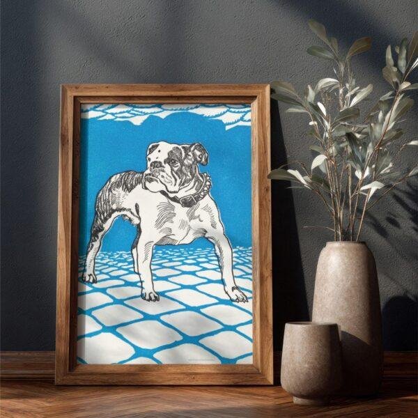 English Bulldog Print by Moriz Jung - Austrian Art, Dog Lover Gift, Matte Paper Poster
