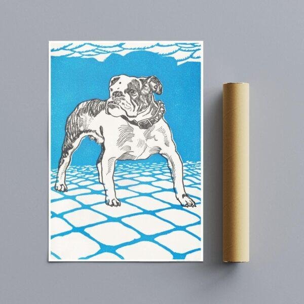 English Bulldog Print by Moriz Jung - Austrian Art, Dog Lover Gift, Matte Paper Poster