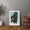Poodle Woodcut Print by Moriz Jung - Austrian Art, Dog Lover Gift, Matte Paper Poster