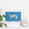 Greyhound Woodcut Print by Moriz Jung - Austrian Art, Dog Lover Gift, Matte Paper Poster