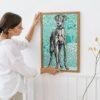 Greyhound Woodcut Print by Moriz Jung - Austrian Art, Dog Lover Gift, Matte Paper Poster