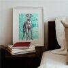 Greyhound Woodcut Print by Moriz Jung - Austrian Art, Dog Lover Gift, Matte Paper Poster