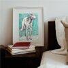 Greyhound Woodcut Print by Moriz Jung - Austrian Art, Dog Lover Gift, Matte Paper Poster