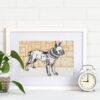 Pitbull Terrier Woodcut Print by Moriz Jung - Austrian Art, Dog Lover Gift, Matte Paper Poster