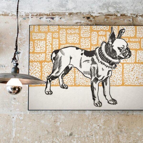 Pitbull Terrier Woodcut Print by Moriz Jung - Austrian Art, Dog Lover Gift, Matte Paper Poster