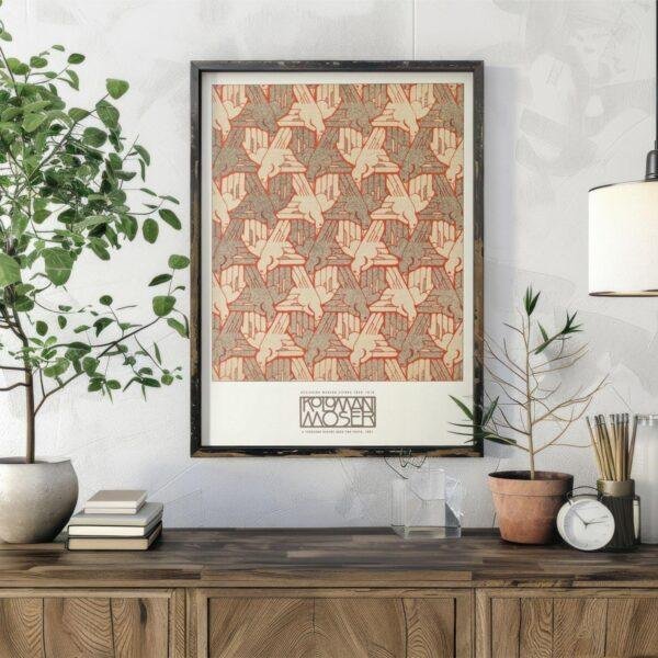 Koloman Moser - A Thousand Ravens, Mid Century Modern, Vienna Wall Art
