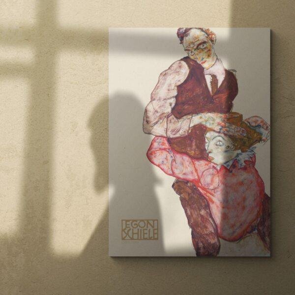 Egon Schiele - Lovers, Expressionist Masterpiece, Smooth Matte Art Print