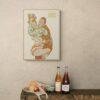 Egon Schiele - Lovemaking, Expressionist Masterpiece, Smooth Matte Art Print