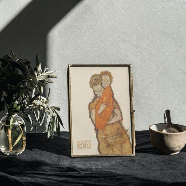 Egon Schiele - Mother & Child, Expressionist Masterpiece, Smooth Matte Art Print