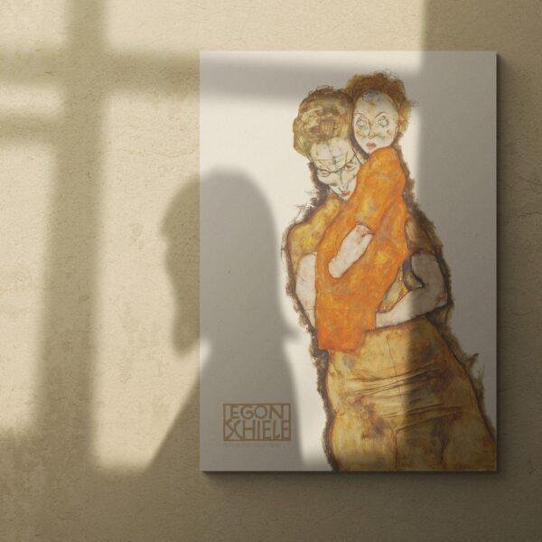 Egon Schiele - Mother & Child, Expressionist Masterpiece, Smooth Matte Art Print
