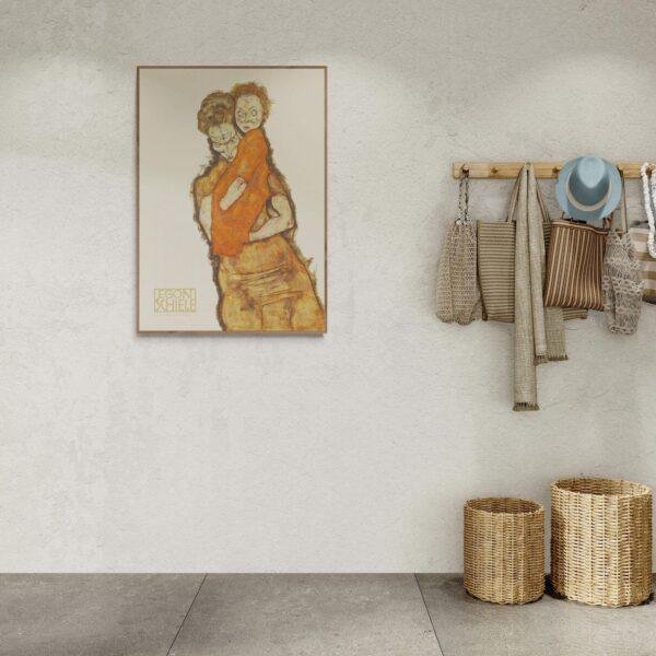 Egon Schiele - Mother & Child, Expressionist Masterpiece, Smooth Matte Art Print