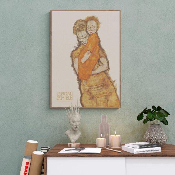 Egon Schiele - Mother & Child, Expressionist Masterpiece, Smooth Matte Art Print