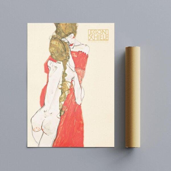 Egon Schiele - Mother & Daughter, Expressionist Masterpiece, Smooth Matte Art Print