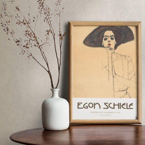 Egon Schiele - Portrait Of A Woman, Expressionist Masterpiece, Smooth Matte Art Print