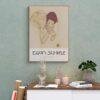 Egon Schiele - Crouching Nude Woman, Expressionist Masterpiece, Smooth Matte Art Print
