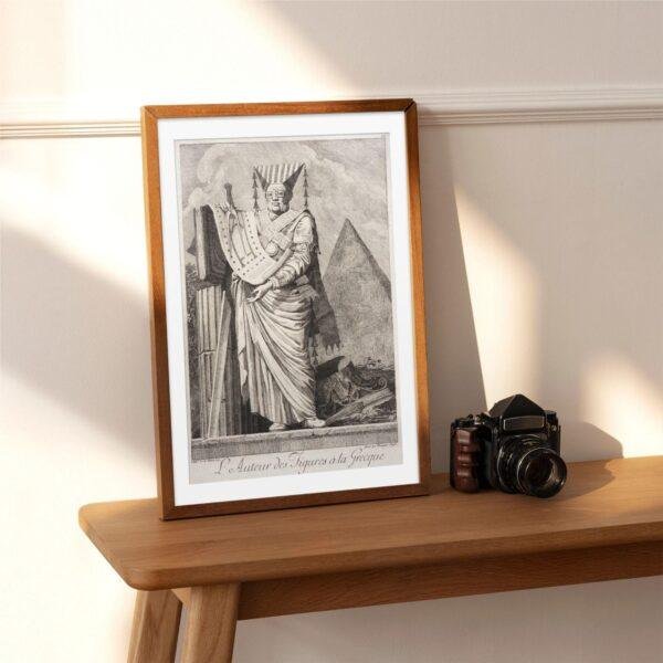 Greek Mythology Art Print – Masquerade Author Poster, Ancient Sculpture, Greece, Light Academia Decor