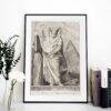 Greek Mythology Art Print – Masquerade Author Poster, Ancient Sculpture, Greece, Light Academia Decor