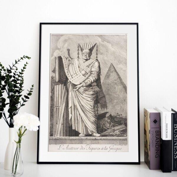 Greek Mythology Art Print – Masquerade Author Poster, Ancient Sculpture, Greece, Light Academia Decor