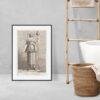 Greek Mythology Art Print – Masquerade Shepherdess Poster, Ancient Sculpture, Goddess, Light Academia Decor