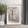 Greek Mythology Art Print – Masquerade Shepherdess Poster, Ancient Sculpture, Goddess, Light Academia Decor