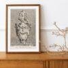Greek Mythology Art Print – Masquerade Bride Poster, Ancient Sculpture, Goddess, Light Academia Decor