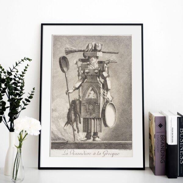 Greek Mythology Art Print – Masquerade Sutler Poster, Ancient Sculpture, Greece, Light Academia Decor