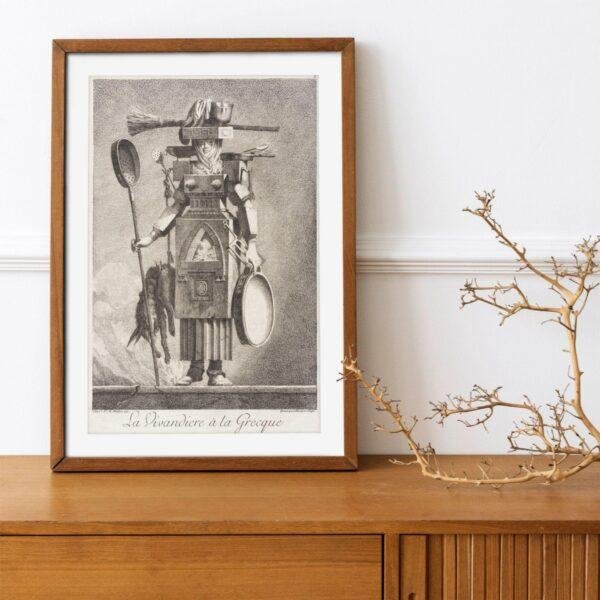 Greek Mythology Art Print – Masquerade Sutler Poster, Ancient Sculpture, Greece, Light Academia Decor